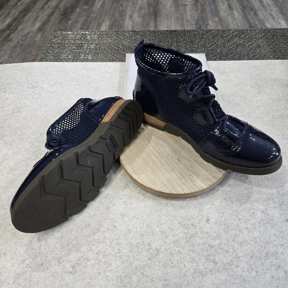 🐢 Sorel Major Lace Mesh Collegiate Navy Boots Size 8.5 Excellent Condition - Picture 14 of 15